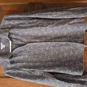 Christopher Banks Women's Holly Pattern Button-Up Shirt 51% Rayon 49% Polyester